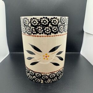 Temp-Tations Old World Ceramic Temptations By Tara Utensil Holder black